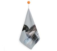 Kitchen Loon Nature Bird Hand Towels with Hanging Loops, Highly Absorbent & Quick Drying Towels for Kitchen Bathroom, Microfiber Cleaning Cloth, Dish Towel, Tea Towel Decorative, Dish Rag(12x12)