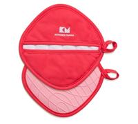 Kitchen Mama 2PCS Silicone Pot Holders, Red