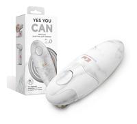 Kitchen Mama Auto 2.0 Electric Can Opener, Marble White | Refined Blade Opens Almost Any Cans - Automatic, Hands Free, Smooth Edge, Food-Safe, Battery Operated