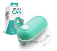 Kitchen Mama Mini Plus Rechargeable Electric Can Opener: Compact, Type-C Charging, Hands-Free, Auto Shut-Off, Smooth Edge, Food-Safe - Ideal for Home, Travel, and Seniors with Arthritis (Teal)