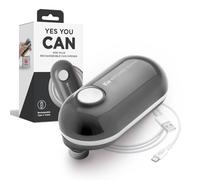 Kitchen Mama Mini Plus Rechargeable Electric Can Opener, Metal Gray | Compact, Type-C Charging, Hands-Free Auto Shut-Off, Smooth Edge Food-Safe, for Seniors with Arthritis