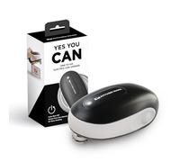 Kitchen Mama One-to-Go Electric Can Opener, White | One-Touch Operation, Auto Detect Most Can Shapes, Auto-Stop As Task Completes, Smooth Edge, Battery Operated