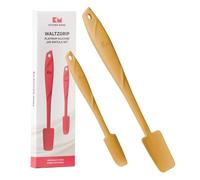 Kitchen Mama WaltzGrip Platinum Silicone Jar and Can Spatula Set: Heat-Resistant, Dishwasher Safe, Ergonomic Grip, Perfect for Mixing and Scraping, Nonstick Cookware (Yellow)