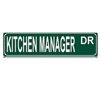 Kitchen Manager Dr Slim Tin Sign Street Funny Metal Sign Wall Decor for Bedroom Farm Home Bar Garage Man Cave Wall Art Gift 16 x 4 Inch