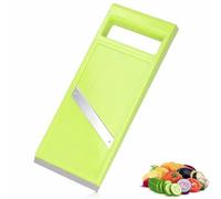 Kitchen Manual Vegetable Slicer - Handheld Food Cutting Tool for Home Kitchen, Multi-Functional Slicer for Vegetables Potatoes, Perfect for Making French Fries and Homemade Chips (Green)