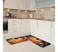 Kitchen Mats for Floor Non-slip Standing Desk Mat Cushioned Anti-Fatigue Rug People dancing in water Kitchen Rugs Low Profile Mat Waterproof Kitchen Rug Set for Kitchen Sink Office 17"x29.5"+17"x47.2"