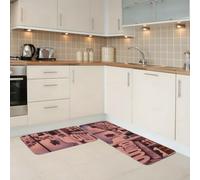 Kitchen Mats for Floor Non-slip Standing Desk Mat Cushioned Anti-Fatigue Rug The Old Hollywood Kitchen Rugs Low Profile Mat Waterproof Kitchen Rug Set for Kitchen Sink Office 17"x29.5"+17"x47.2"