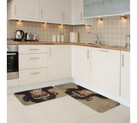 Kitchen Mats for Floor Non-slip Standing Desk Mat Cushioned Anti-Fatigue Rug The silent monkey Kitchen Rugs Low Profile Mat Waterproof Kitchen Rug Set for Kitchen Sink Office 17"x29.5"+17"x47.2"