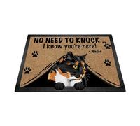 Kitchen Mats Indoor Outdoor Mat Soft Floor Mat Funny Welcome Mat For Kitchen Living Room Bedroom 40X60Cm Tortoiseshell Cat - No Need To Knock I Know You'Re Here