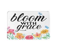 Kitchen Mats Soft Welcome Mat Bloom With Grace Spring Welcome Washable Entrance Carpet For Entryway Home Hallway 40X60Cm