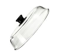 Kitchen Meal Guard, Clear Borosilicate Microwave Cover with Top Handle, 26 Cm Glass Dome for Splatter Reduction, Serving Care, Steaming Assistance Clear Microwave Dome Borosilicate Lid Plate Reheating