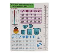 Kitchen Measurements Chart Recipe Baking Tools Cooking AccessoryKitchen Conversion Chart for Measuring Weight Liquid Temperature(1 single) Other Kitchen Tools & Accessories