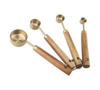 Kitchen Measuring Set 250ml to 1.25ml Stainless Steel Copper Finish(Measuring Spoon)