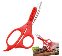 Kitchen Meat Scissors, Kitchen Scissors, Versatile Kitchen Scissors, All-Purpose Scissors with Cleaning Brush, Multifunctional Cooking Scissors with Non-Slip Handle
