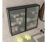 Kitchen Metal Medicine Cabinet with Glass Door,Wall Mounted Cupboard Three layers,Over The Toilet Storage Cabinet,Toiletry Organizer Cabinet Single door/double door,for Bathroom,Kitche