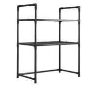 Kitchen Microwave Stand, Double Layer Oven Shelf, Widened Seasoning Rack with Durable Feature, Multi Purpose Countertop Holder, Bread Machine and Kitchen Organizer with Practical Design for Home Use