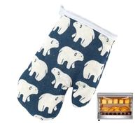 Kitchen Mitts - Heat Resistant and Anti-Burning | Polyester Microwave Gloves for Safe Cooking | Ideal Learner to Cook, Handle Hot Dishes in the Oven, &