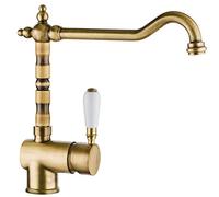 Kitchen Mixer Plados Single Lever MIXOLD Old Fashion with Swivel spout and Side Lever - Antique Bronze