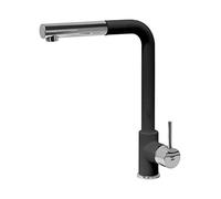 Kitchen Mixer Plados Single Lever VEMIXEXTL with 90° spout and Pull-Out Shower - Metal Black
