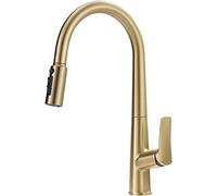 Kitchen Mixer Tap, 3 Way Gooseneck Faucet with Pull Out Spray, Modern Design, Durable & Stylish for Drinking Water, Single Lever Operation