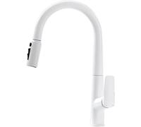 Kitchen Mixer Tap, 3 Way Gooseneck Faucet with Pull Out Spray, Modern Design, Durable & Stylish for Drinking Water, Single Lever Operation