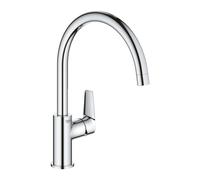 Kitchen Mixer Tap Grohe Single Lever Bauedge Sink Mixer 1/2″ Tap Chrome 31233001