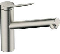 Kitchen Mixer Tap Hansgrohe Zesis M33 150, 1 spray, low pressure Stainless Steel Finish 74806800