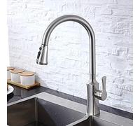 Kitchen Mixer tap Pull Out Spray,for Kitchen Sink,All Copper,Stretch Retractable hot and Cold Single Lever All Copper 2,Faucet-Black D (Color : 3)