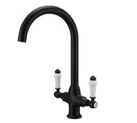 Kitchen Mixer Tap Sink Faucet with White Ceramic D