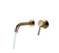 Kitchen Mixer taps Brushed Gold/Black Basin Faucet Concealed Wall Mounted for Bathroom Faucets Bath Sink Tap Bathtub Hot and Cold Water Mixer(Gold Polish)