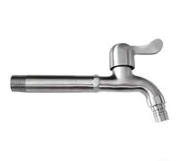 Kitchen Mixer Taps Stainless Steel Single Handle Faucet Extended Spout Design High Temperature Resistant for Sink Modern Style(Pointed Beak 18cm)