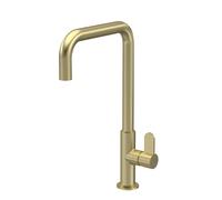 Kitchen Mono Mixer Tap with 1 Lever Handle, 361mm - Brushed Brass