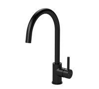 Kitchen Mono Mixer Tap with 1 Lever Handle, 436mm Matt Black
