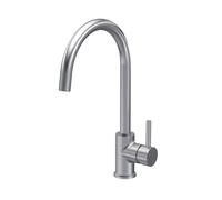 Kitchen Mono Mixer Tap with 1 Lever Handle Brushed Nickel 436mm Balterley Metallics One Size