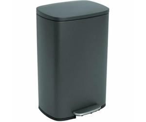 KITCHEN MOVE ADMIRAL Kitchen Pedal Bin 50L Matt Grey Stainless Steel with Bucket and Soft Close