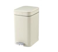 KITCHEN MOVE Aura Narrow Rectangular Pedal Bin Plastic 10L White