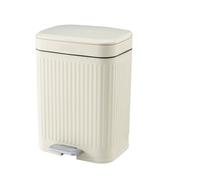 KITCHEN MOVE Aura Rectangular Plastic Pedal Bin 12L White