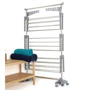 KITCHEN MOVE BAT-TR-22S Séchoir à linge, Acier Inoxydable, Gris, L168xl68xH150 cm, Argent