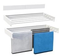 KITCHEN MOVE COBRA Clothes Airer Wall Mounted Clothes Airer for Indoor or Outdoor Use, 100 cm, White