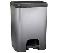 KITCHEN MOVE SEATTLE 28L Pedal Bin Plastic Metal Look Black