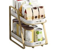 Kitchen Mug Shelf - 2-Tier ABS Display Stand, Cup Organizer Rack, Coffee Storage Unit, Desktop Table Holder | Arrangement Bar Dorm Room Tabletop Setup Compact Multi Zone SystemCase Travel Kit Box