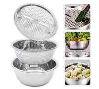 Kitchen Multipurpose Julienne Grater,Drain Basket Vegetable Cutter, 3in1 Kitchen Basin Chopping Grater Cutter Strainer Bowl Set, Salad Maker Bowl,for Vegetables Cutter and Fruits