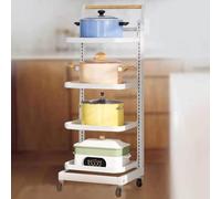 Kitchen nizer Rack Black Kitchen Storage Shelf Bathroom Trolley 4x4 White Boards Multi-functional Cabinet nizer for Home & Office Space-saving Design
