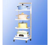 Kitchen nizer Shelf - Compact Countertop Storage for Pots Pans & Vegetables - White 4x4 Board Design Space-Saving Solution for Home & Kitchen nization