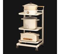 Kitchen nizer - White Storage Solution with 3x3 Boards for Pots Pans & Fruit Baskets - Space-Saving Cabinet nizer for Efficient Kitchen Storage