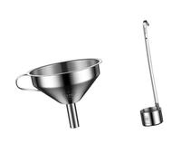 Kitchen Oil Filtering And Juices Straining Funnel Unique Stainless With Fine Wine Ladle For Filtering Drink Dishwasher Safe