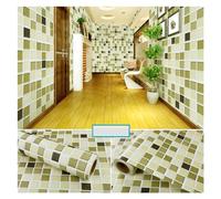 Kitchen Oil-Proof DIY Decorative Film Waterproof Self-Adhesive Wallpaper Bathroom Toilet Thick Mosaic Tile Wall Sticker(Migaze Mosaic,2m x 40cm)