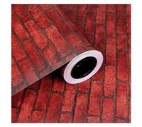 Kitchen Oil-Proof DIY Decorative Film Waterproof Self-Adhesive Wallpaper Bathroom Toilet Thick Mosaic Tile Wall Sticker(Brick 808A,2m x 40cm)