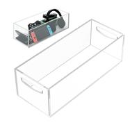 Kitchen Organization Bin, Clear Multipurpose DVD Organizer Acrylic Storage Container, Stackable Design DVD Storage Supplies for Study Room,