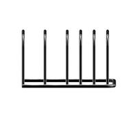 Kitchen Organizer Rack - 5 Slot Non-Slip Storage Rack Vertical Space Management Tool Versatile Holder for Pots, Lids, Cutting Boards, Kitchen Utensils | Perfect Countertop, Workstation, Desk